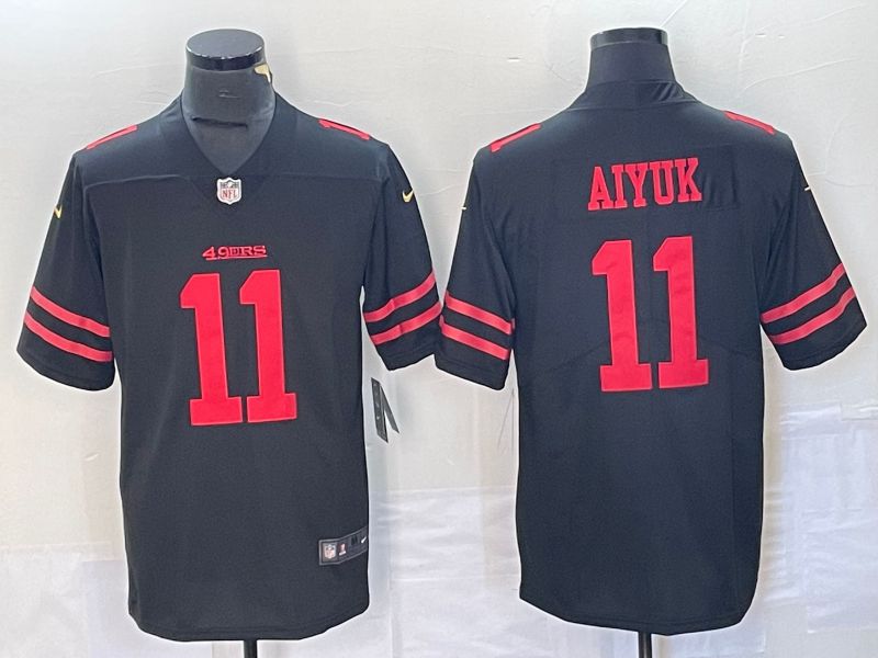 Men San Francisco 49ers 11 Aiyuk Black 2023 Nike Vapor Limited NFL Jersey